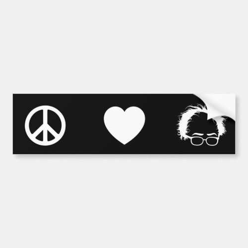 Peace Love Bernie Bumper Sticker