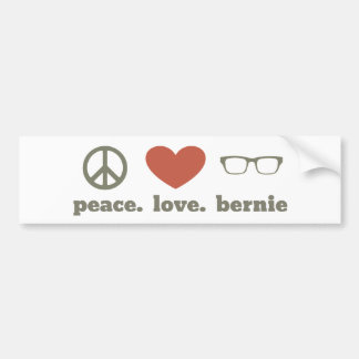Peace Love Bernie Sanders Bumper Stickers
