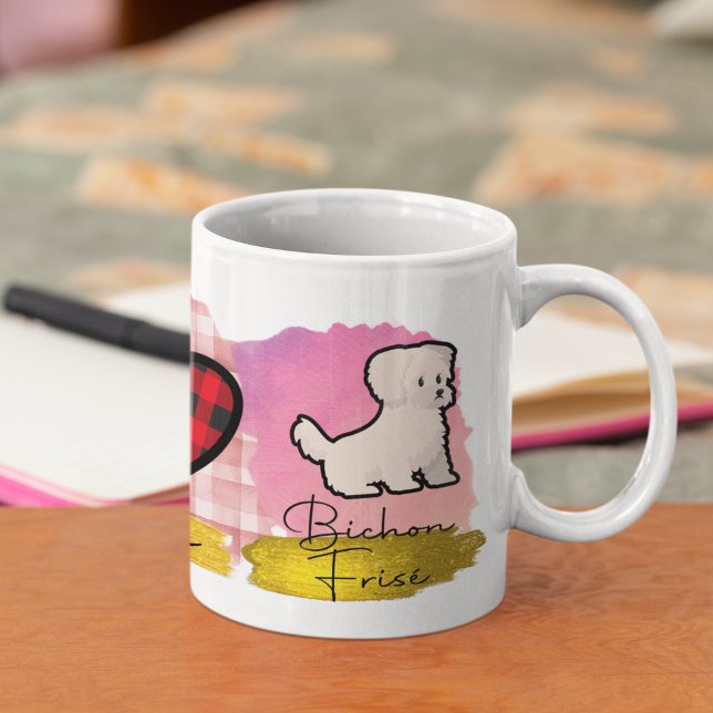 Peace Love Bichon Frisé Cute Dog Lover Dog Person Coffee Mug (Creator Uploaded)