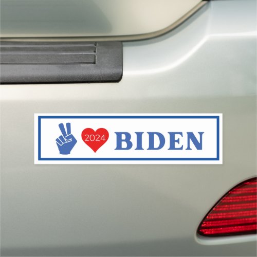 Peace Love Biden 2024 Election Car Magnet