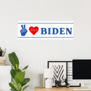 Peace Love Biden 2024 Election  Poster