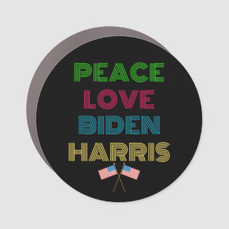 Peace Love Biden Harris 2024 Election T  Car Magnet