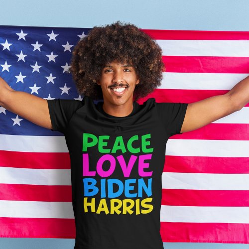 Peace Love Biden Harris 2024 Election T_Shirt
