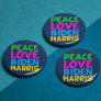 Peace Love Biden Harris Button
