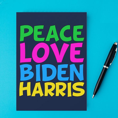 Peace Love Biden Harris Holiday Card
