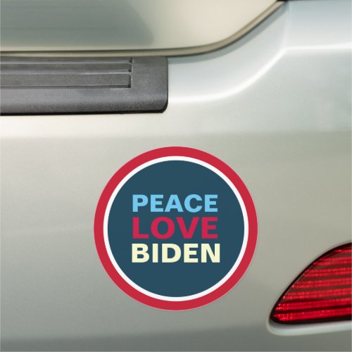 Peace Love BIDEN Red White Blue Car Magnet