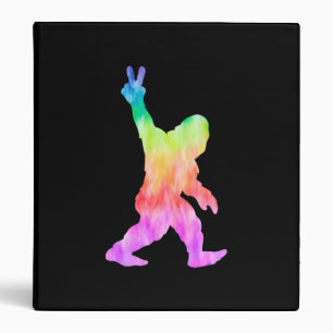 Peace Love Bigfoot 3 Ring Binder