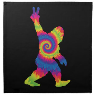 Peace Love Bigfoot - Bigfoot Lovers        Cloth Napkin