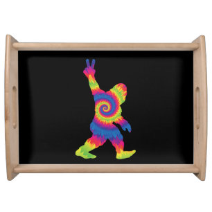 Peace Love Bigfoot - Bigfoot Lovers         Serving Tray