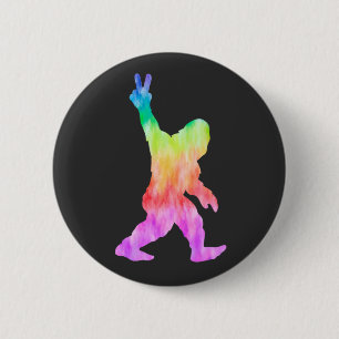 Peace Love Bigfoot   Button