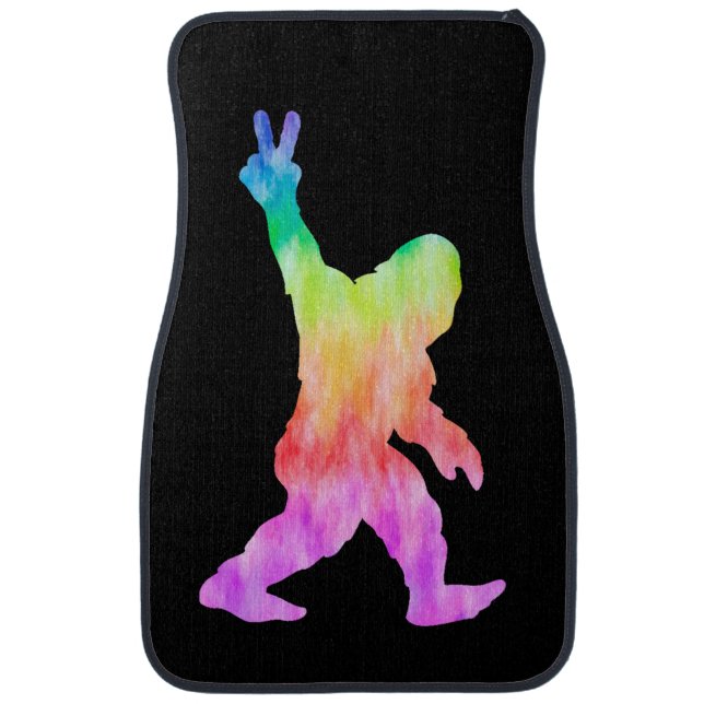 Peace Love Bigfoot       Car Floor Mat (Front)