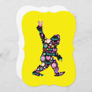 Peace Love Bigfoot Hippie Funny Bigfoot Lover
