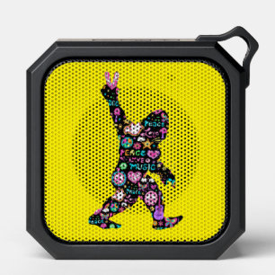 Peace Love Bigfoot Hippie Funny Bigfoot Lover Bluetooth Speaker