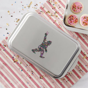 Peace Love Bigfoot Hippie Funny Bigfoot Lover      Cake Pan