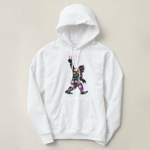 Peace Love Bigfoot Hippie Funny Bigfoot Lover Hoodie