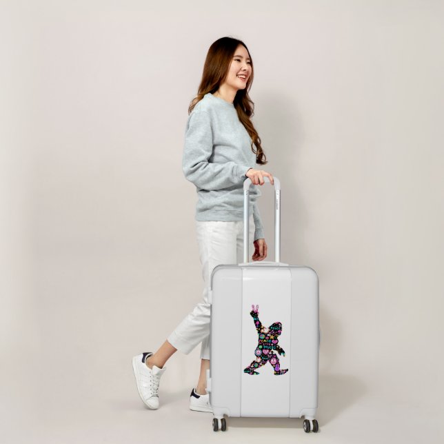 Peace Love Bigfoot Hippie Funny Bigfoot Lover    Luggage (Scale)