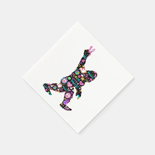 Peace Love Bigfoot Hippie Funny Bigfoot Lover      Napkins (Corner)