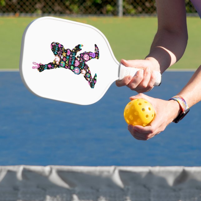 Peace Love Bigfoot Hippie Funny Bigfoot Lover      Pickleball Paddle (Insitu)