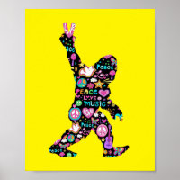 Peace Love Bigfoot Hippie Funny Bigfoot Lover   