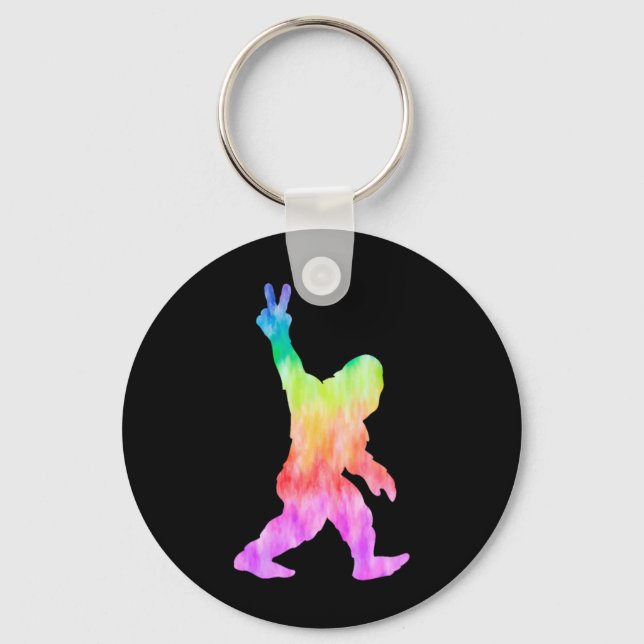 Peace Love Bigfoot    Keychain (Front)
