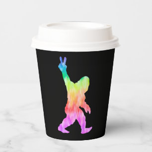 Peace Love Bigfoot Paper Cups
