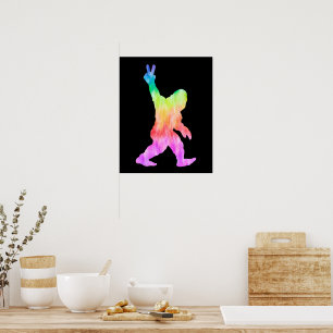 Peace Love Bigfoot Poster