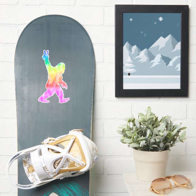 Peace Love Bigfoot   Sticker (Snowboard)