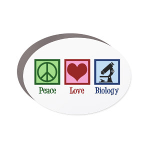 Peace Love Biology Car Magnet