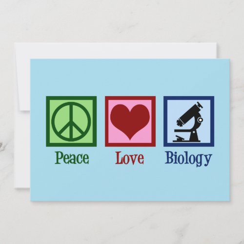 Peace Love Biology Holiday Card