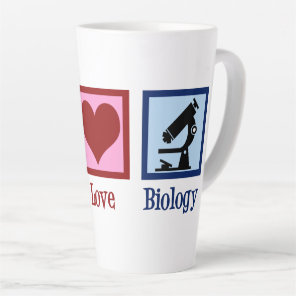 Peace Love Biology Teacher Latte Mug