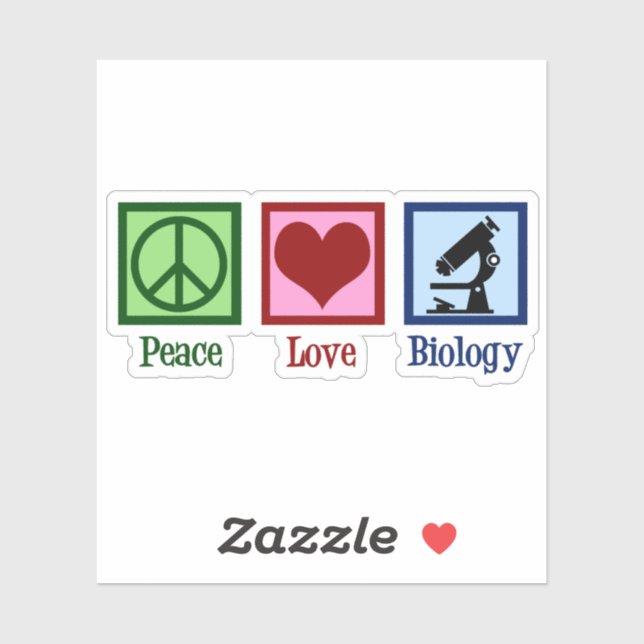 Peace Love Biology Teacher Sticker (Sheet)