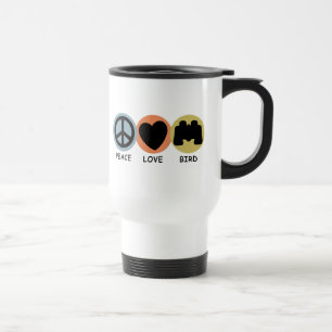 Peace Love Bird Travel Mug