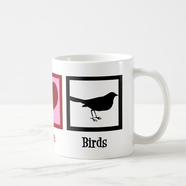 Peace Love Birds Coffee Mug (Right)