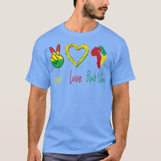 Peace, Love, Black History Month Black Pride Freed T-Shirt
