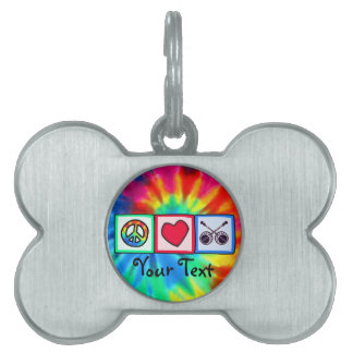 Peace, Love, Bluegrass Pet ID Tag