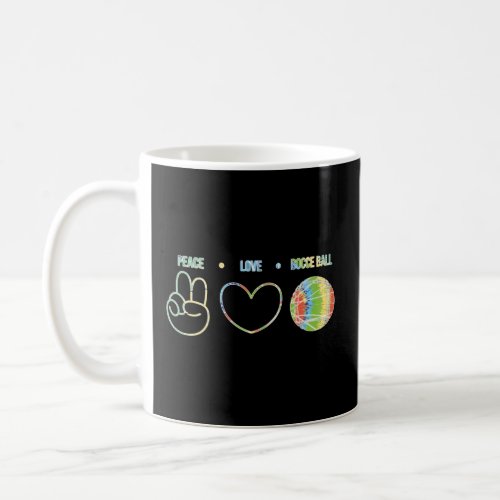 Peace Love Bocce Ball Bocce Player  Coffee Mug