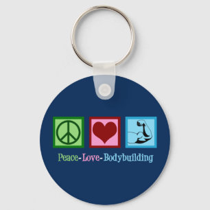 Peace Love Bodybuilding Keychain