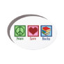 Peace Love Books Car Magnet