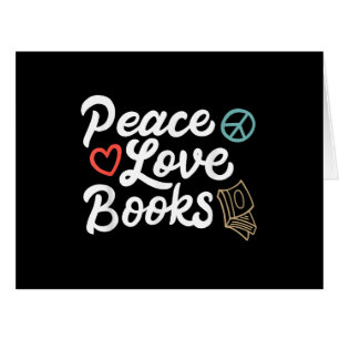 Peace Love Books Geeky & Cute Reading Cards