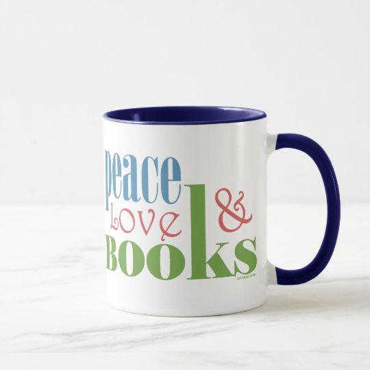 Peace Love Books II Mug