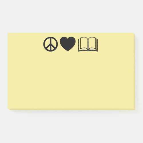 Peace Love  Books Post_It Notes