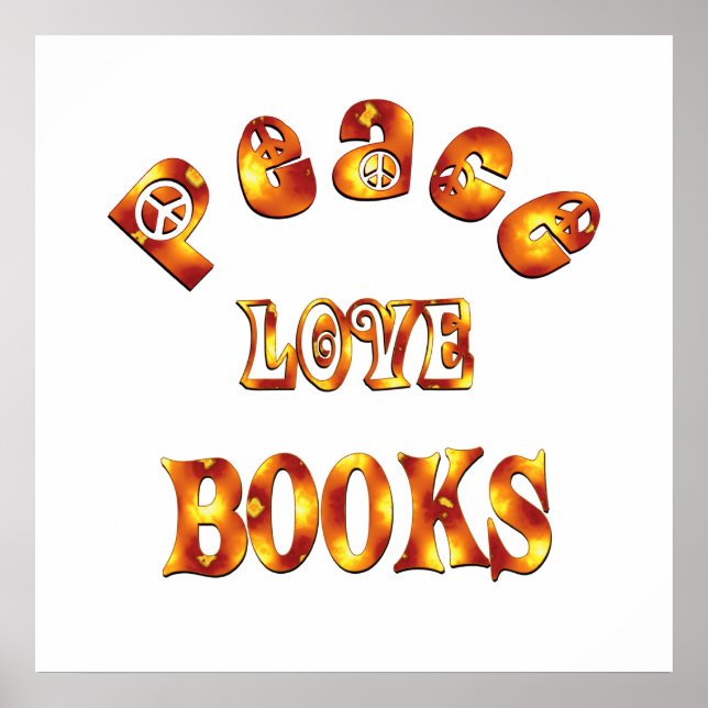 PEACE LOVE BOOKS - Starting at $11.80 Poster (Front)
