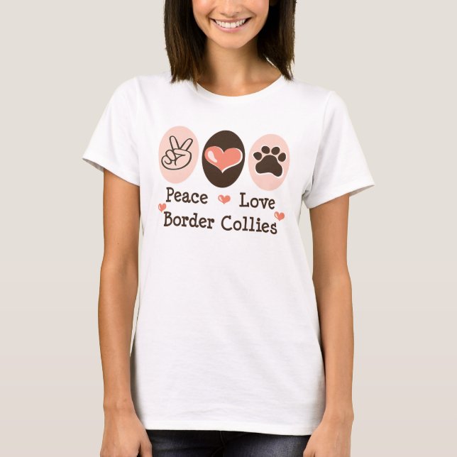 Peace Love Border Collies Tank Top (Front)
