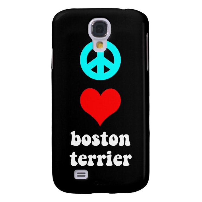 peace love boston terrier samsung galaxy s4 covers