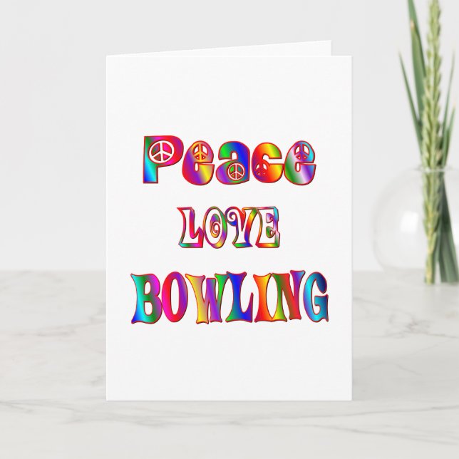 Peace Love Bowling Card (Front)