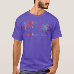 Peace Love Bowling Sublimation T T-Shirt