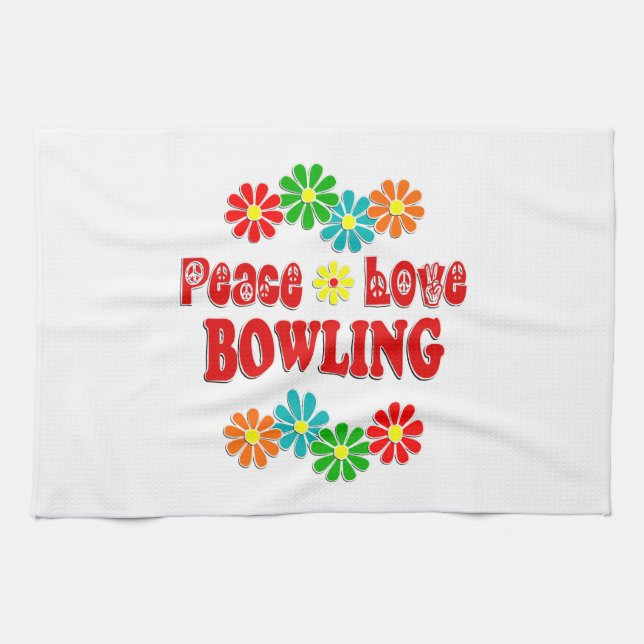 Peace Love Bowling Towel (Horizontal)