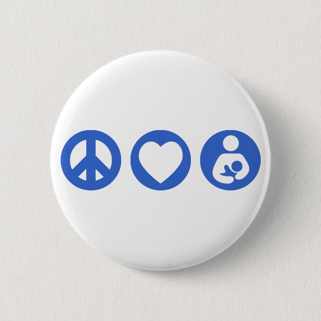 Peace Love Breastfeeding Button (Front)