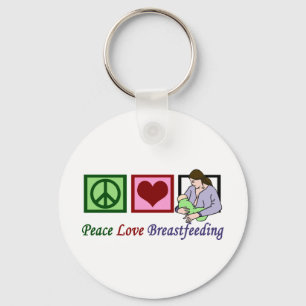 Peace Love Breastfeeding Keychain