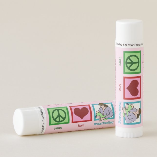 Peace Love Breastfeeding Lacation Consultant Lip Balm (Front)